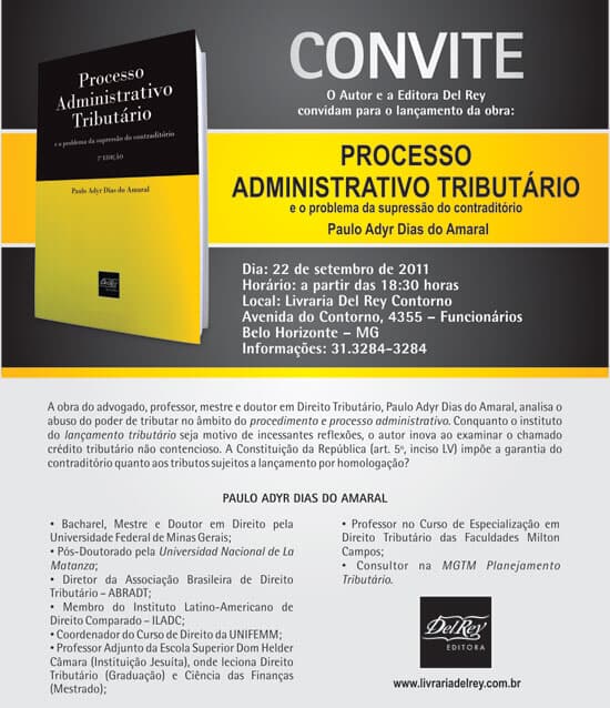 Lançamento da obra "Processo Administrativo Tributário"