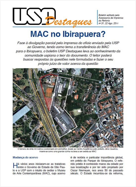 Processo de transferência do Museu de Arte Contemporânea da USP para o Ibirapuera é paralisado