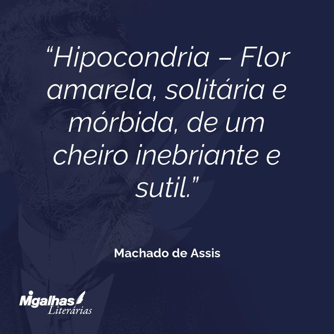 Hipocondria - Flor amarela, solitária e mórbida, de um cheiro inebriante e sutil.
