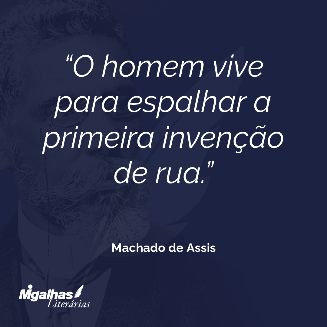 O homem vive para espalhar a primeira invenção de rua.