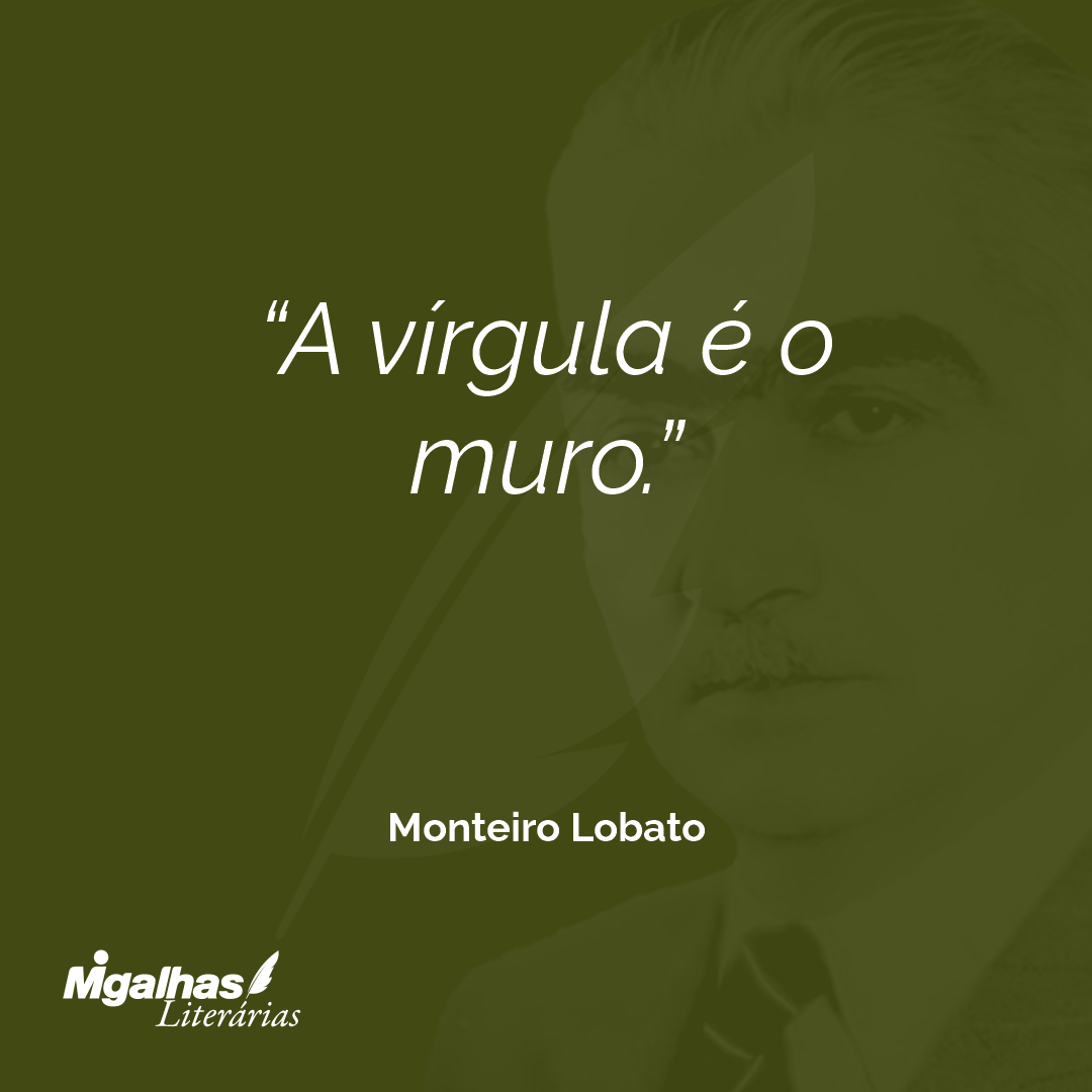 A vírgula é o muro.