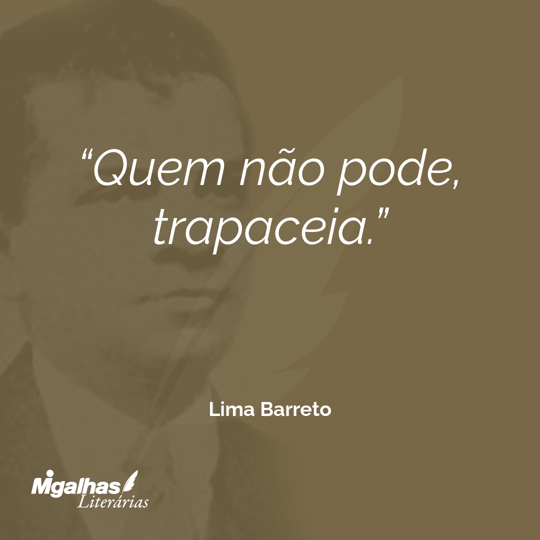 Quem não pode, trapaceia.