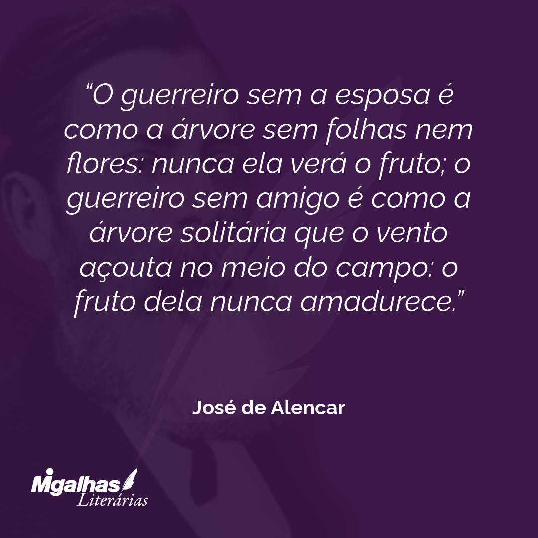 José de Alencar - O guerreiro sem a esposa é como a árvore sem folha...