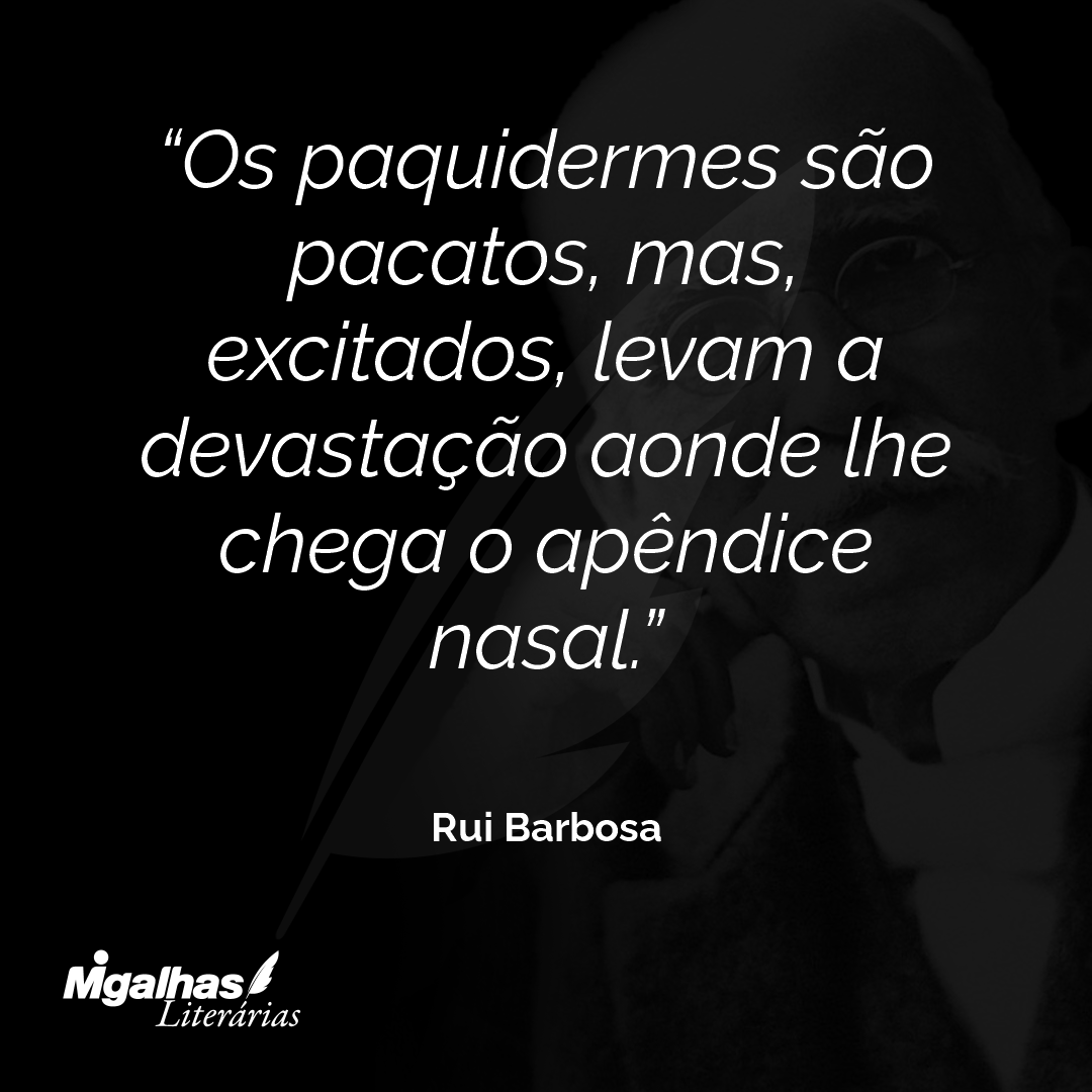 Os paquidermes são pacatos, mas, excitados, levam a devastação aonde lhe chega o apêndice nasal.